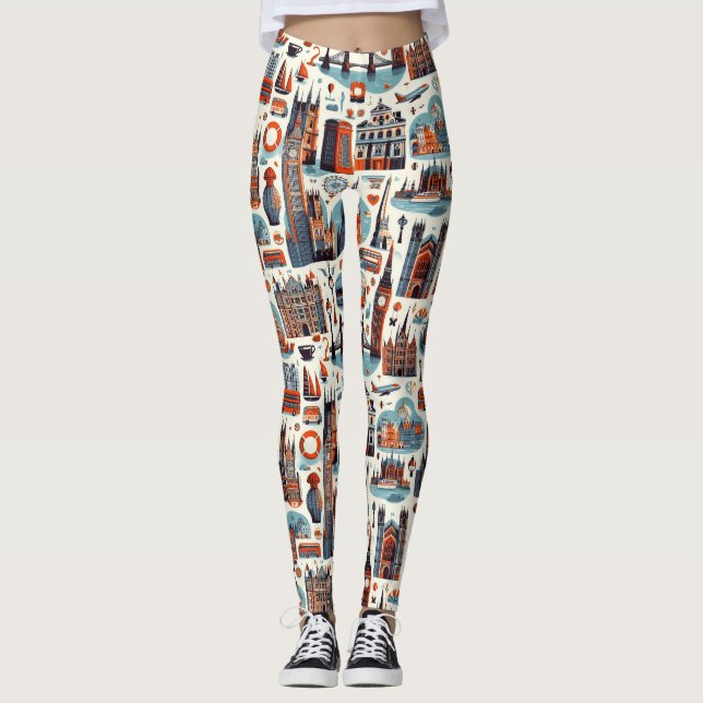 Leggings Londres Skyline Chic (Devant)
