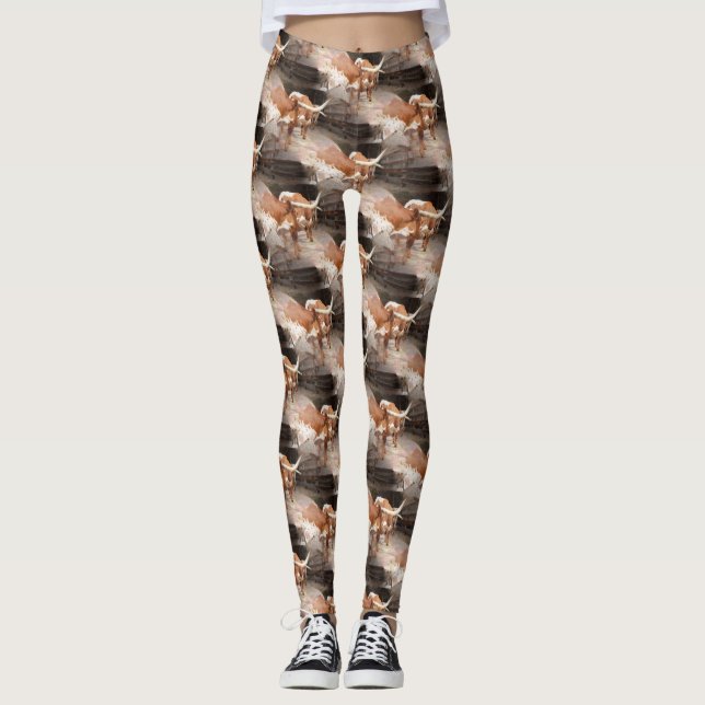 Leggings Longhorns pour la cow-girl (Devant)