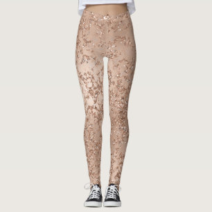 Leggings L'or rose rougissent craquement fascinant rose