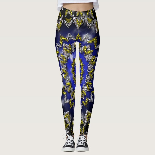 Leggings L'origine de l'or et de l'argent avec des jambière (Devant)