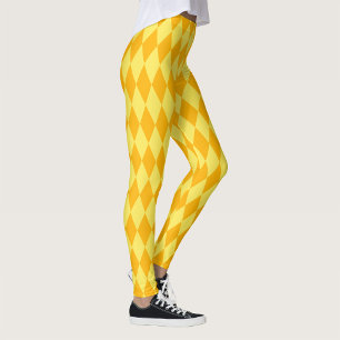 Leggings Losanges et Damier Harlequin Jaune Clair et Foncé