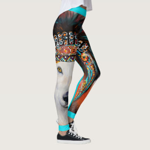 Leggings Loup Blanc