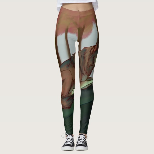 Leggings Loup européen (Devant)