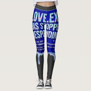 Leggings Love Exe Écran Bleu de la Mort Y2K Tech Drôle Pr