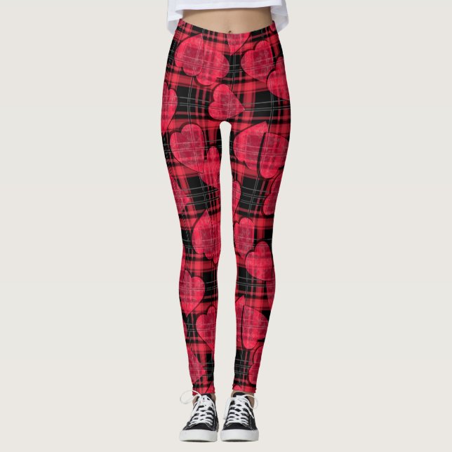 Leggings Love plaid (Devant)