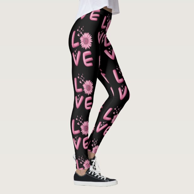 Leggings Love Tournesol Rose (Droite)