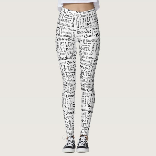 Leggings Loving Christian Words of Affirmation (Devant)