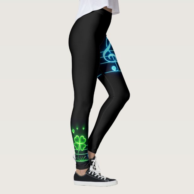 Leggings Lucky Clover et notes musicales (Droite)