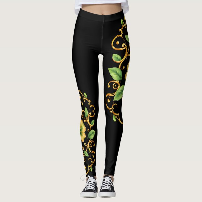 Leggings Lucky Clover 🍀 un symbole intemporel de la bonne  (Devant)