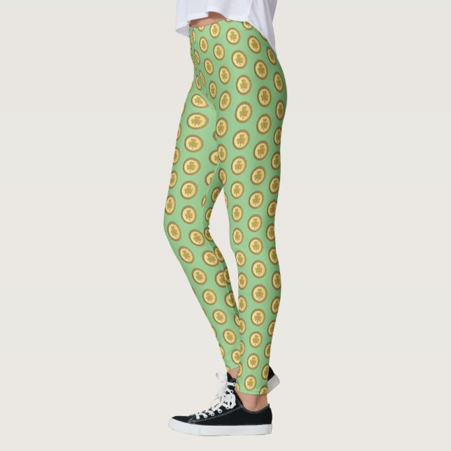Leggings Lucky Irish Shamrock Gold Coin (Gauche)