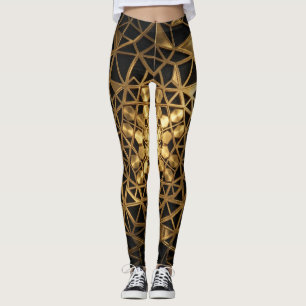 Leggings Lueur de géométrie sacrée dorée