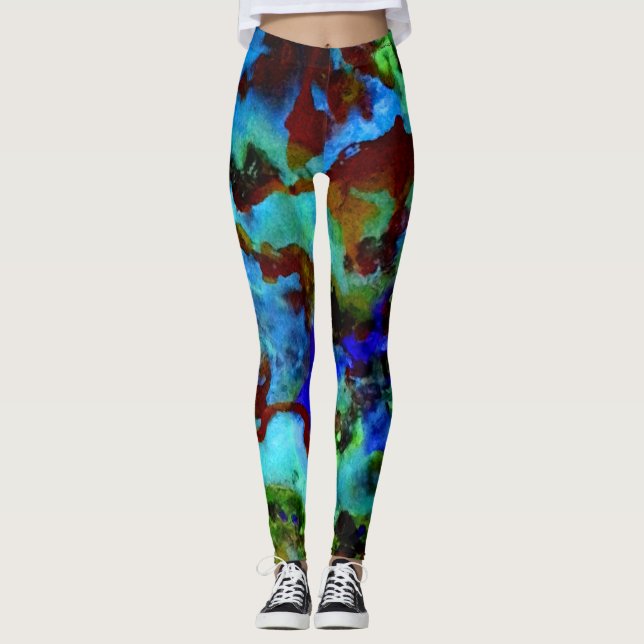 Leggings lueur d'étang à poissons (Devant)