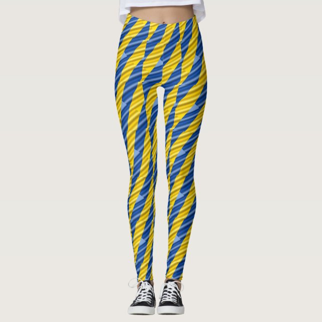 Leggings L'Ukraine bleue et jaune inspire la paix dans la g (Devant)