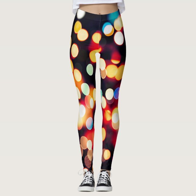 Leggings Lumière Abstraite : Arrière - plan de texture simp (Devant)