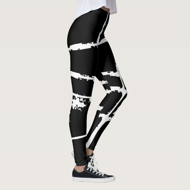 Leggings Lumière Blanche Raffinée Grunge Moderne Maille Sal (Droite)