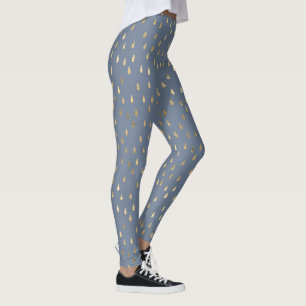 Leggings Lumière Blue Gold Raindrop Moderne tendance Yoga
