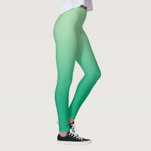 Leggings Lumière élégante au dégradé vert foncé