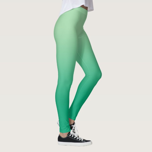 Leggings Lumière élégante au dégradé vert foncé (Droite)