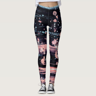Leggings Lumière glamour gris foncé rose