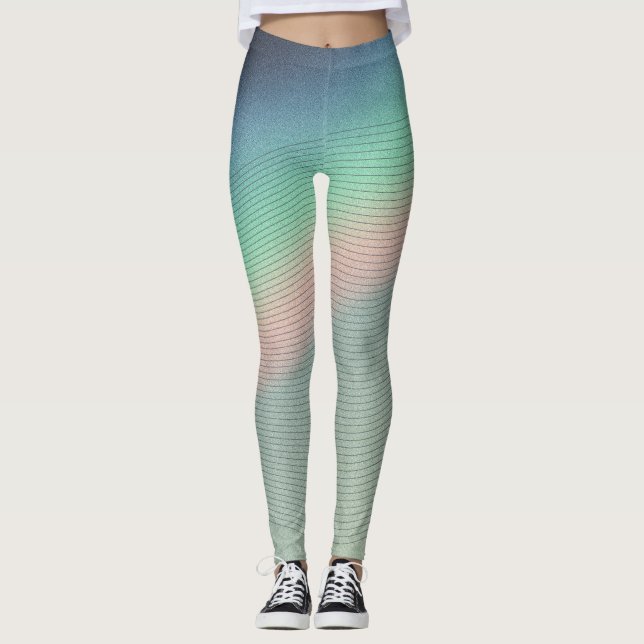 Leggings Lumière Prisme Rétro : Nostalgie numérique (Devant)