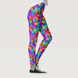 Leggings Lumières Bokeh Arc-en-Ciel Néon Abstraites