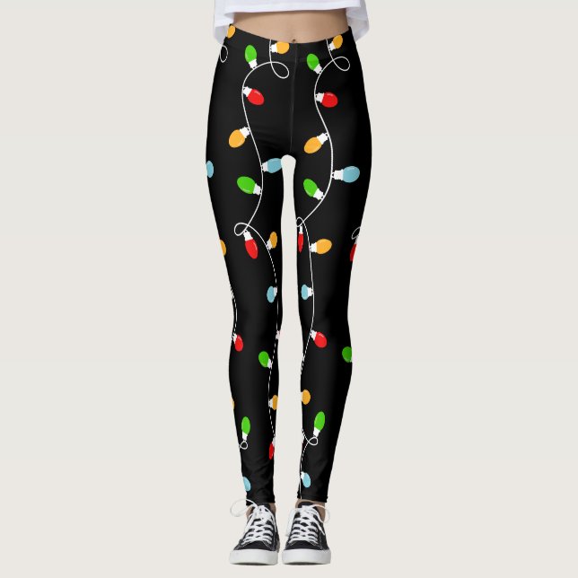 Leggings Lumières de Noël (Devant)