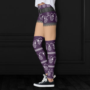 Leggings Luminaires RPG violet   Retro Tabletop PnP Joueur 