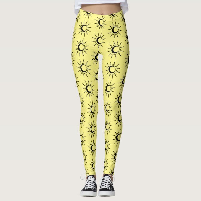 Leggings Lune du croissant du soleil brillant Thunder_Cove  (Devant)