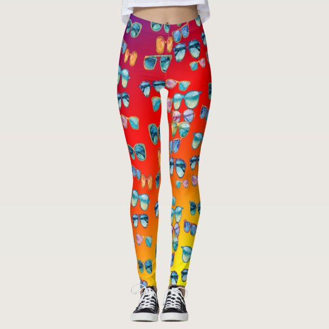 Leggings Lunettes de soleil Boho Summervibes (Devant)