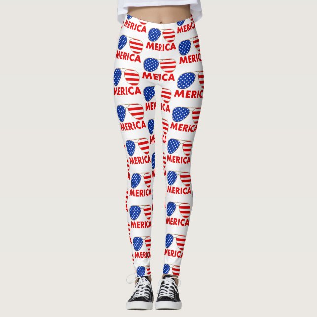 Leggings lunettes de soleil en Amérique (Devant)