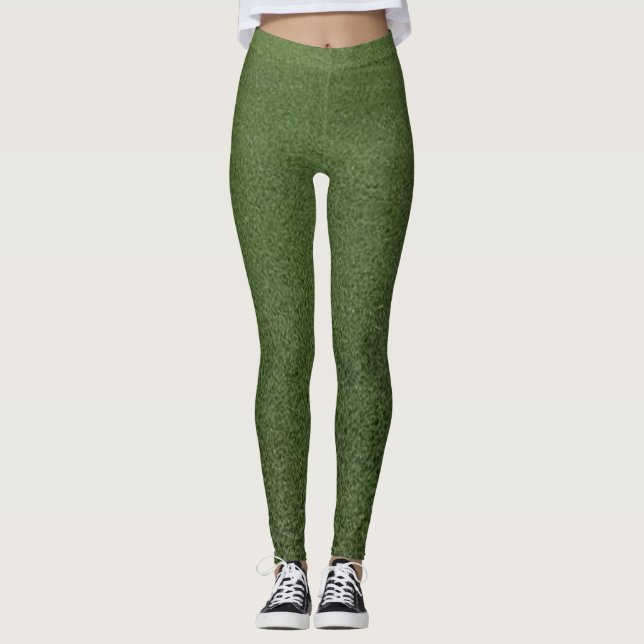 Leggings Lush Green Artificial Grass Nature Design | Fresh  (Devant)