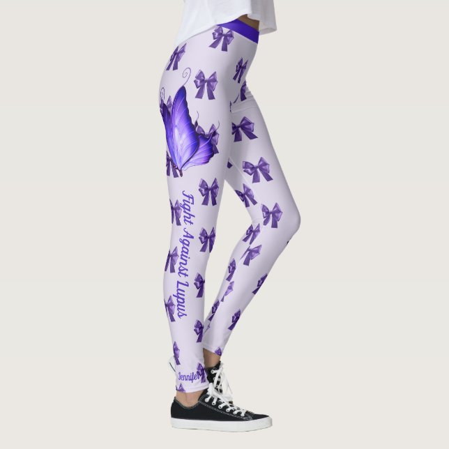 Leggings Lutter contre Lupus Texte Personnalisé Légendes Fe (Droite)