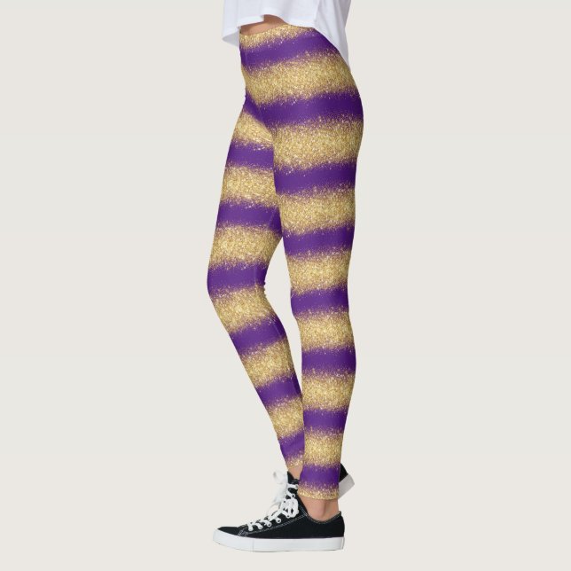 Leggings Luxe Purple Populaire Cadeau Parties scintillant O (Gauche)