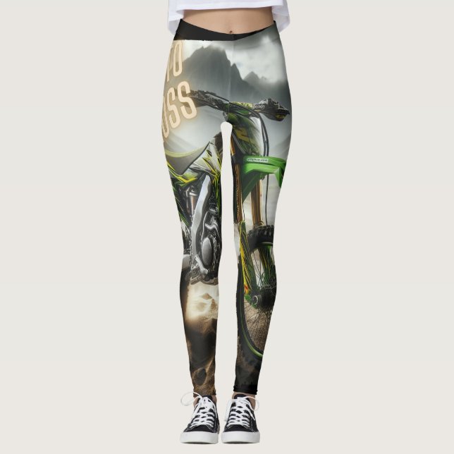 Leggings Ma passion : Motocross (Devant)