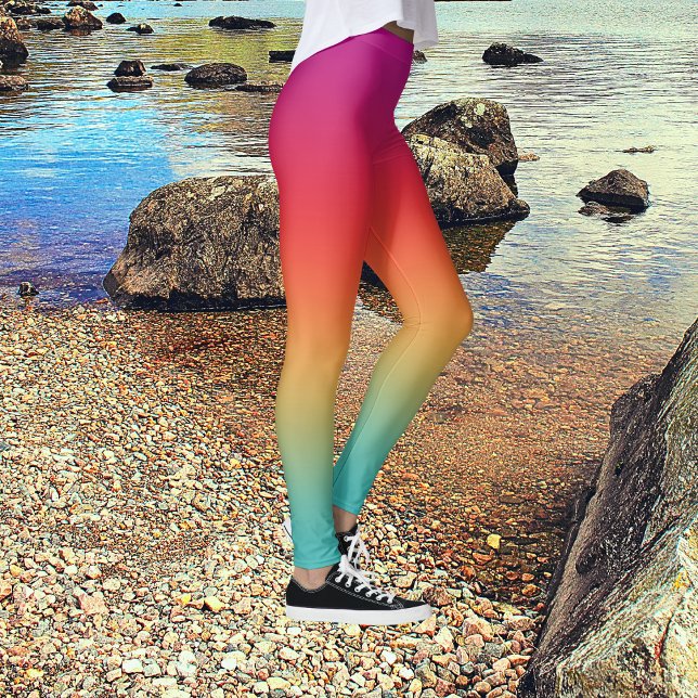 Leggings Macaron Ombre Tie Dye Doux Clair (Créateur téléchargé)