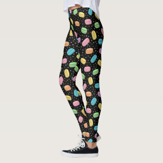 Leggings Macarons français pastel motif nourriture kawaii