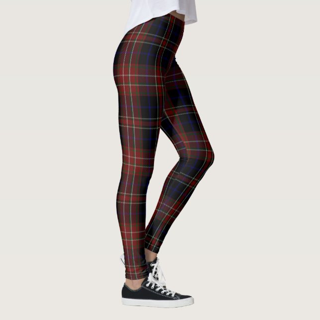 Leggings MacDonald Tartan plaqué Jambes rouges noirs (Droite)