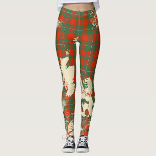 Leggings MacGregor Tartan Ancien Écosse Lion Carte Art