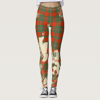 Leggings MacGregor Tartan Ancien Écosse Lion Carte Art