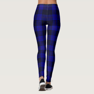 Leggings MacKay tartan bleu noir plaid