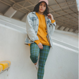 Leggings MacLeod Tartan bleu vert