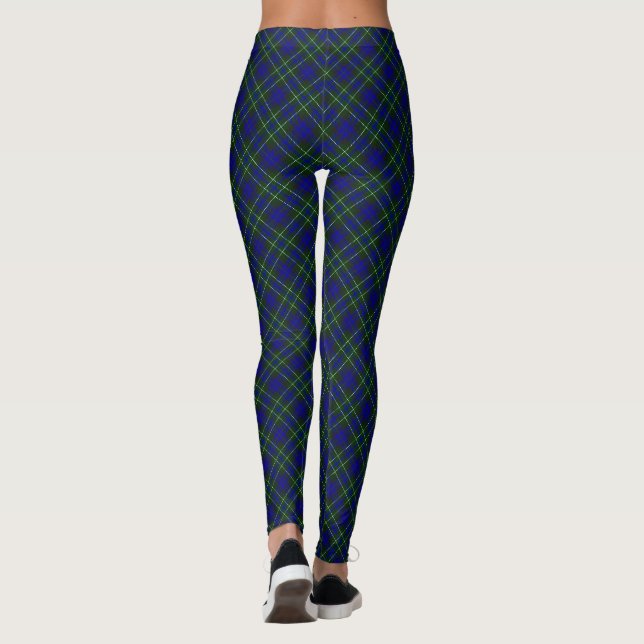 Leggings Macneil de Colonsay tartan bleu vert plaid (Dos)