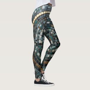 Leggings Macro murale en mosaïque circulaire de luxe