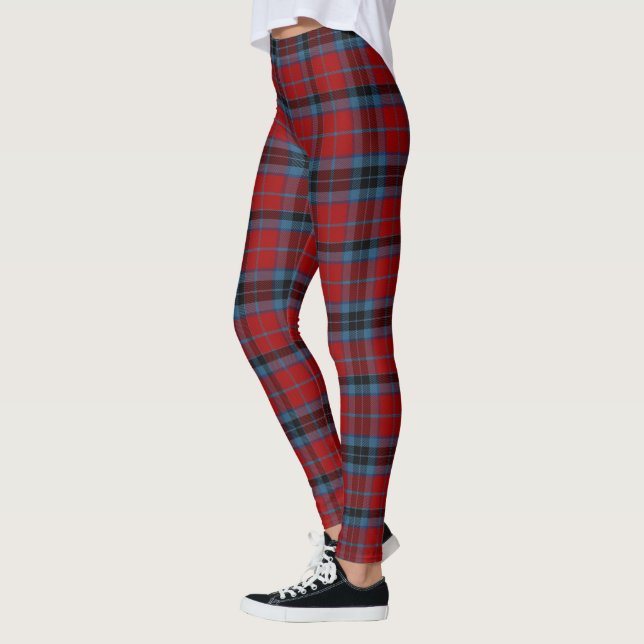 Leggings MacTavish Tartan moderne rouge femmes (Gauche)