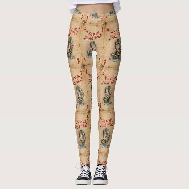 Leggings Mad Hatter Alice au pays des merveilles Nous somme (Devant)