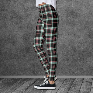 Leggings Madras gris rose Pâtes Plaid