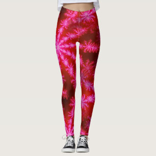 Leggings Magenta Hot Pink Psychedelic Fractal Mandelbrot