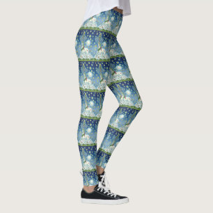 LEGGINGS MAGIC CHRISTMAS UNICORN, HOLIDAY HORSE LEGINGS