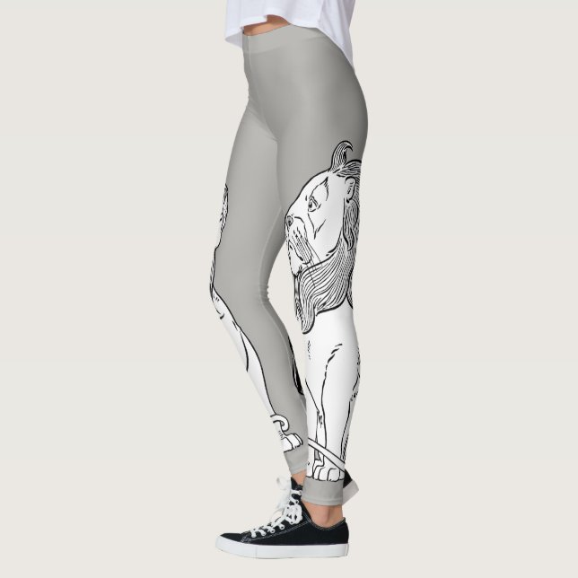 Leggings Magicien vintage de Oz, Lion peureux courageux (Gauche)