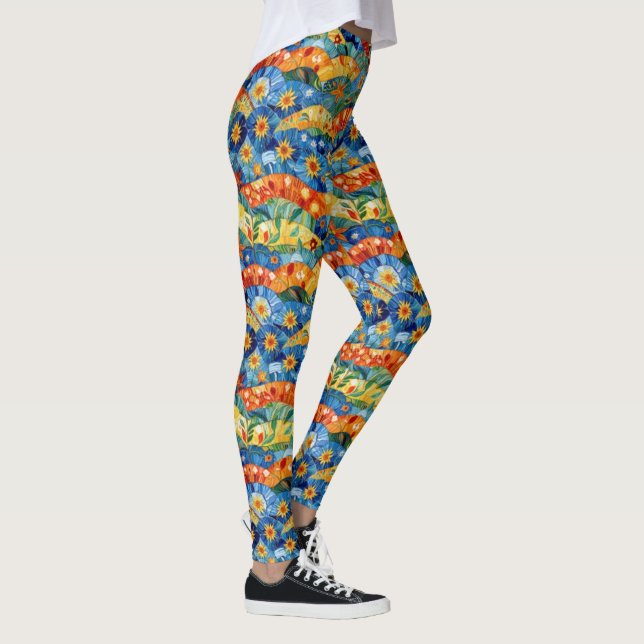Leggings Magnifique conception de motif abstrait sans coutu (Droite)